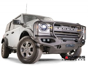 Ford Bronco Front Bumper - Fab Fours - Matrix - w/ Full Guard Ford Bronco Front Bumper - Fab Fours - Matrix - w/ Full Guard
